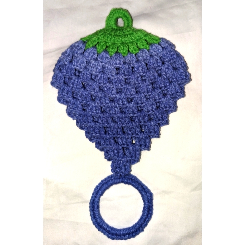Kitchen/Bathroom Eggplant Purple Hand Towel Holder Handmade